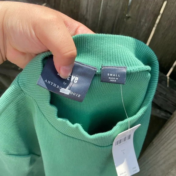 NWT MAEVE RIBBED HIGH NECK TOP - Picture 4 of 4